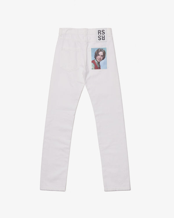 RAF SIMONS - Slim Fit Denim Pants With Pict - (0010)