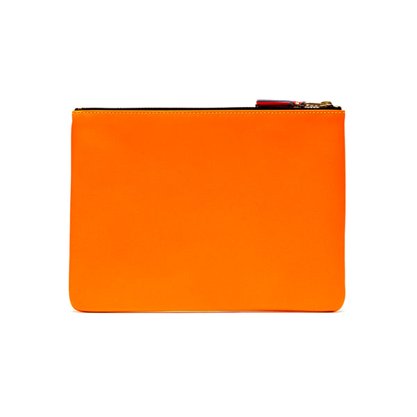 CDG WALLET - Super Fluo Pouch Large - (Pink / Yellow)