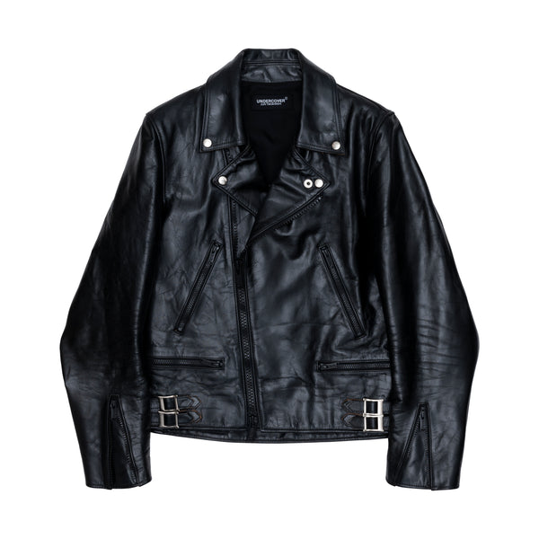UNDERCOVER - Treated Leather Double Riders - (Black)