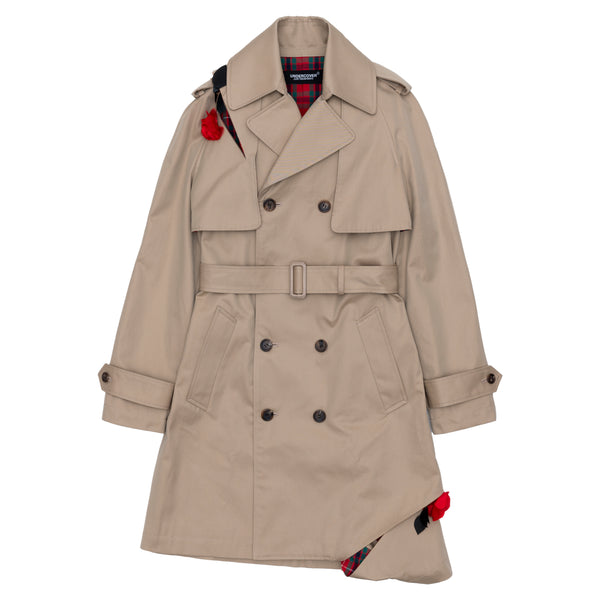 UNDERCOVER - Slash Trench Coat With Corsage (Beige)