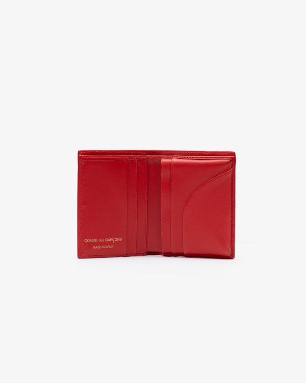 CDG WALLET - Polka Dots Printed Card Case B - (Red)