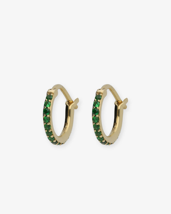 RAPHAELE CANOT - Leopard Mini Hoops - (Green)