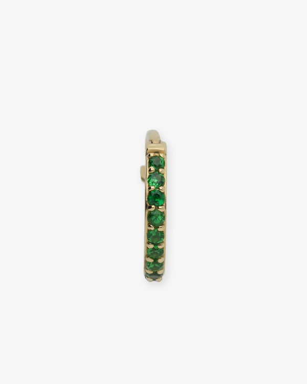 RAPHAELE CANOT - Leopard Mini Hoops - (Green)