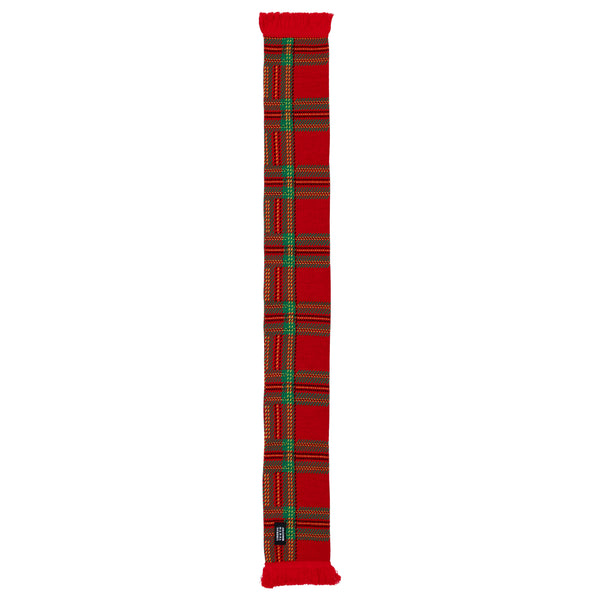 LIBERAL YOUTH MINISTRY - Men Tartan Scarf Escudo Embroidery - Knit - (Red)