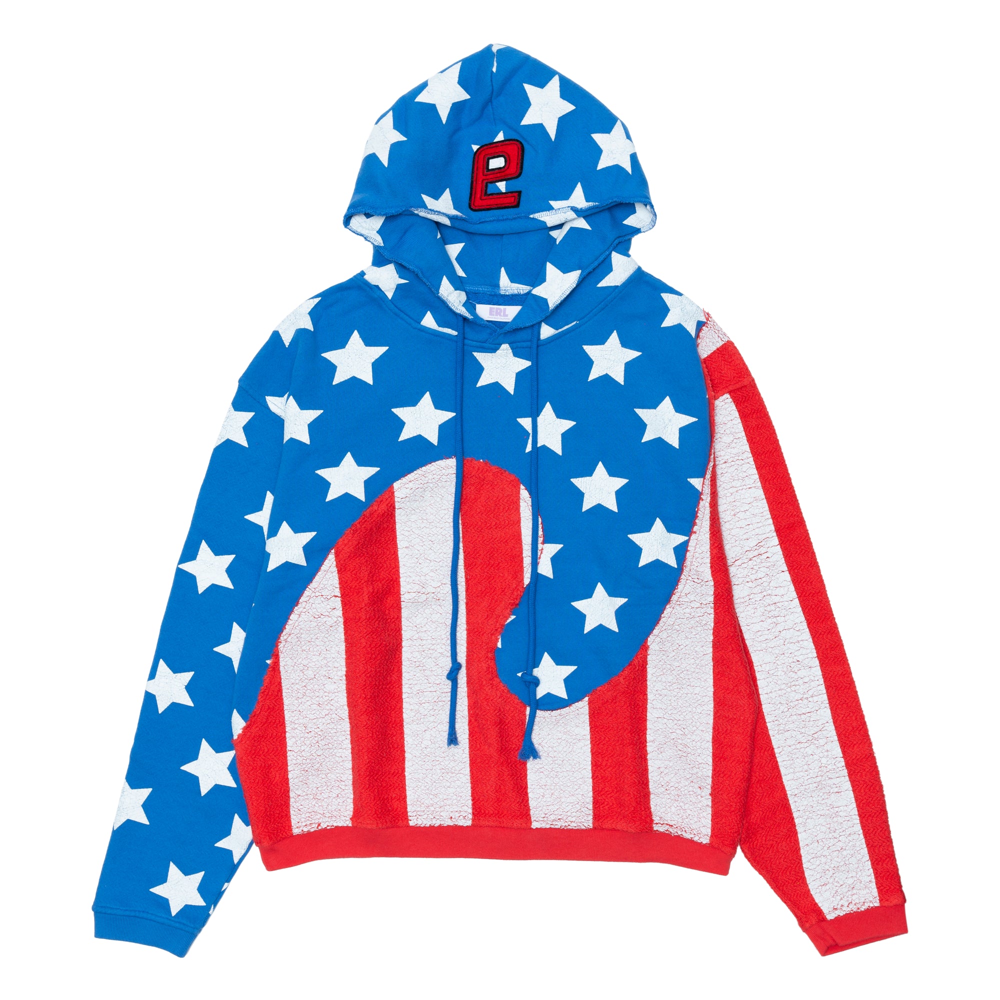ERL - Unisex Stars And Stripes Swirl Hoodie - (Blue ) view 1