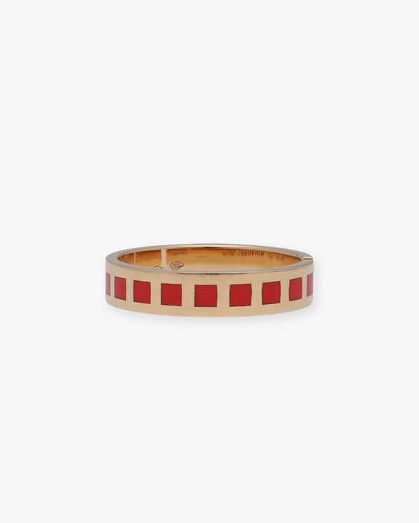 DAUPHIN - Red Enamel Stripe Ring - (Red)