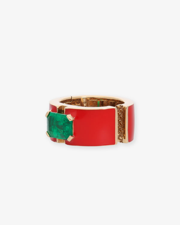 DAUPHIN - Mono Earring Emerald - (Rg)