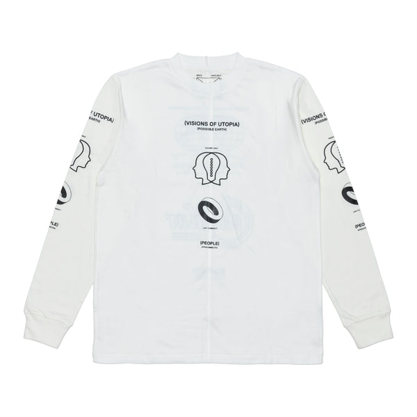SPACE AVAILABLE - Upcycled Utopia Long Sleeve T - (White)