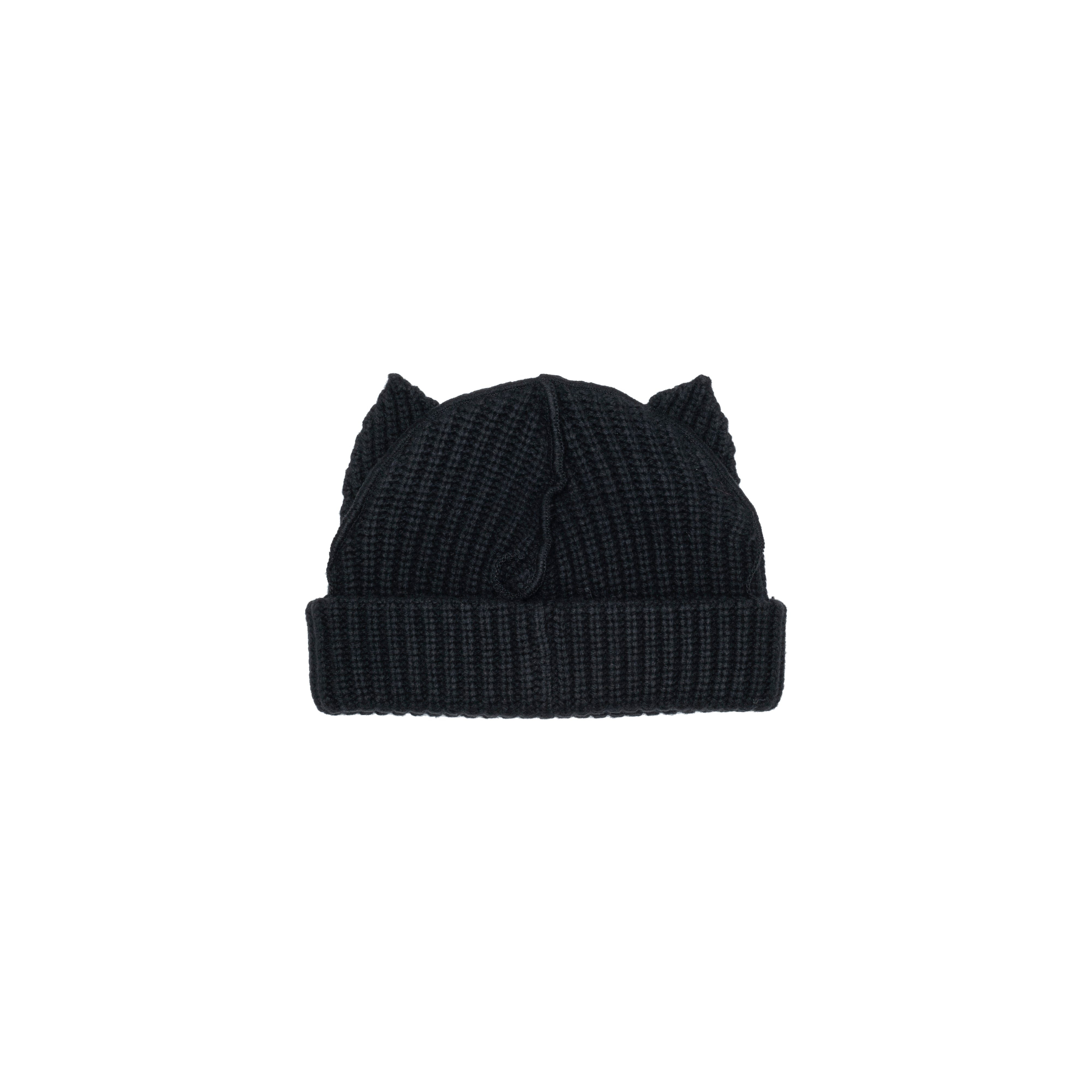 CHARLESJEFFREYLOVERBOY/CHUNKYEARS BEANIEニット帽ブラック猫耳ニット帽