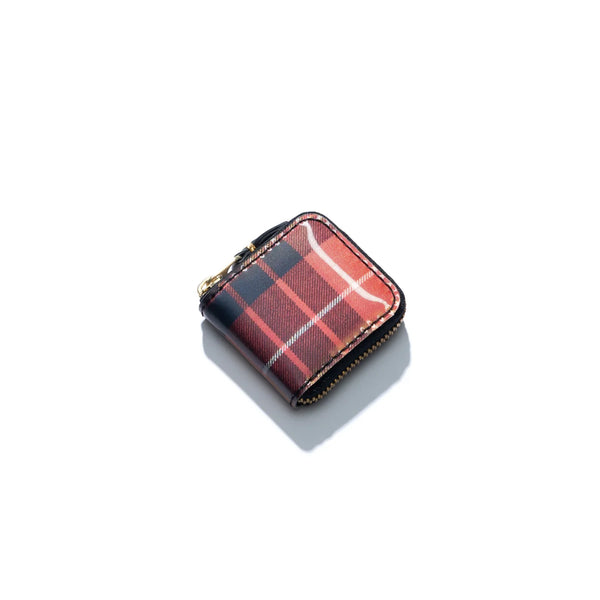 CDG WALLET - Lenticular Tartan D - (Red/Yellow)