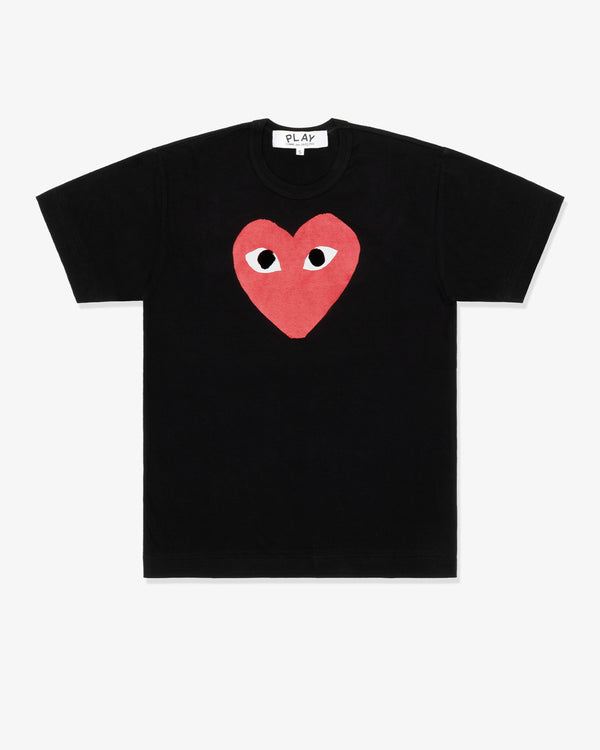 CDG PLAY - Cotton Jersey Print/ Red X White - (1)