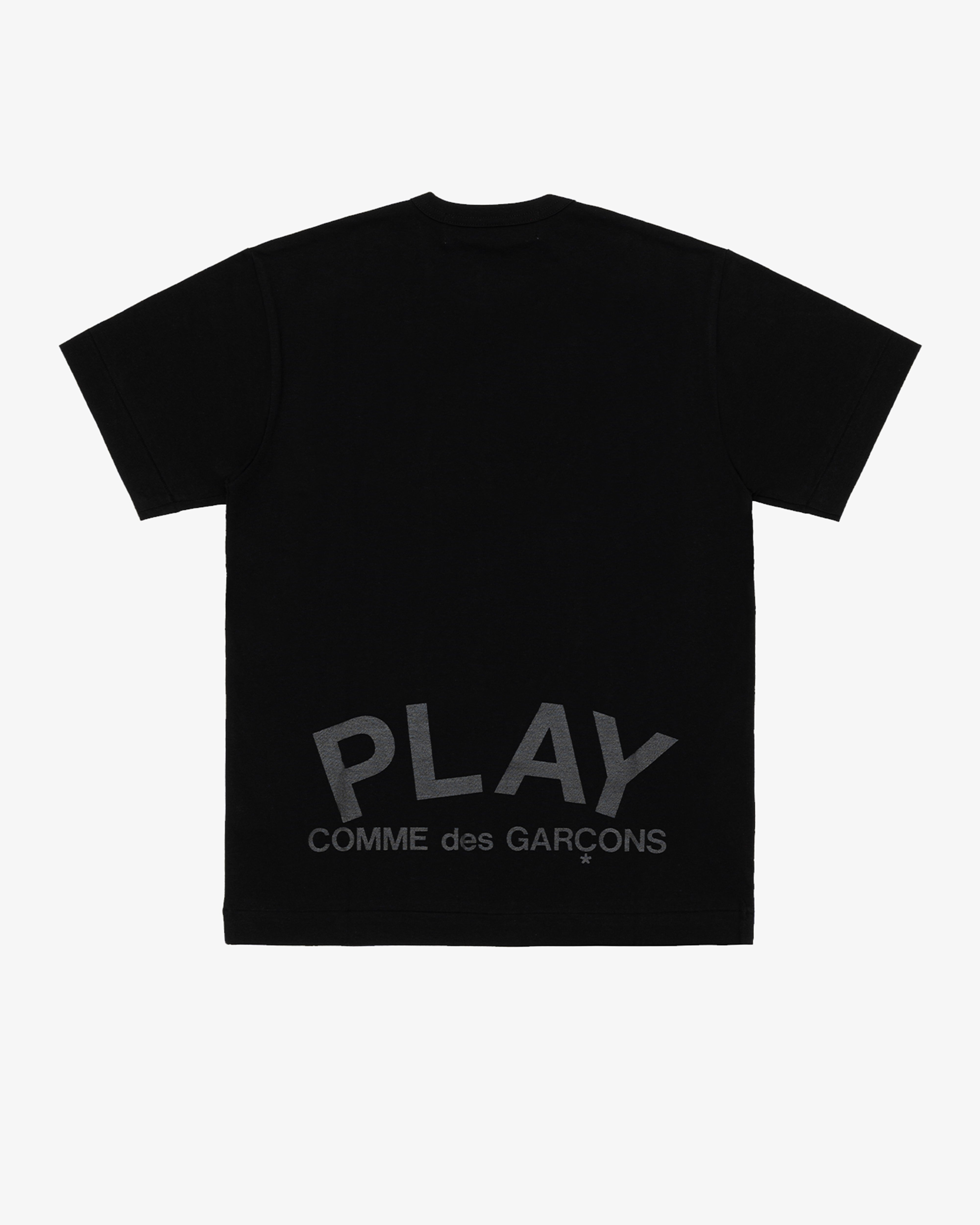 CDG PLAY: Cotton Jersey Print With Black Ax-T194-051 (Black