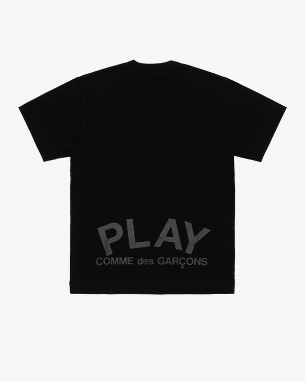 CDG PLAY - Cotton Jersey Print With Black Ax-T194-051 - (Black)