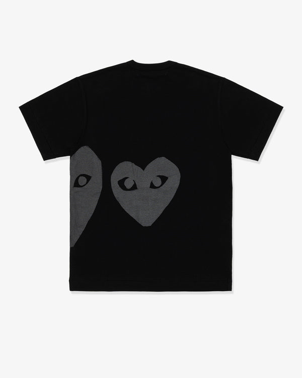 CDG PLAY - Cotton Jersey Print With Black Ax-T196-051 - (Black)