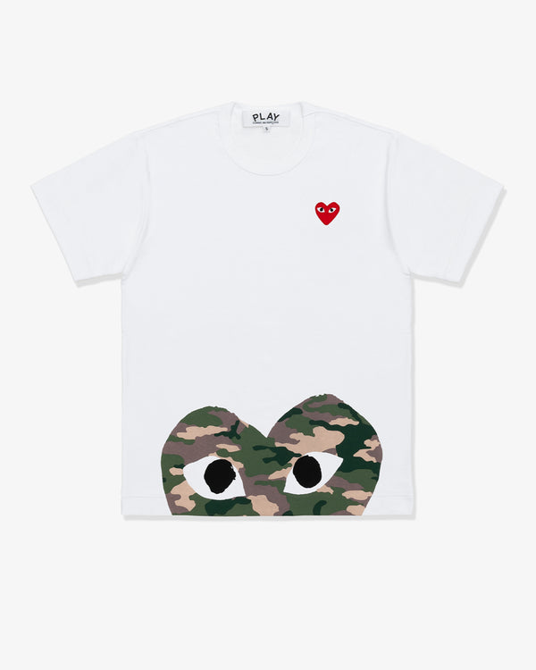 CDG PLAY - Cotton Jersey Print / Camoufla - (White)