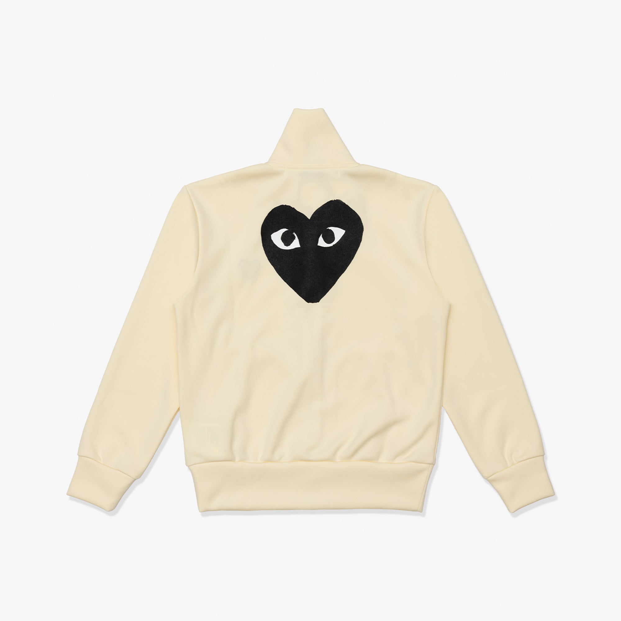 PLAY COMME des GARÇONS: Back Printed Black X White Blouson With