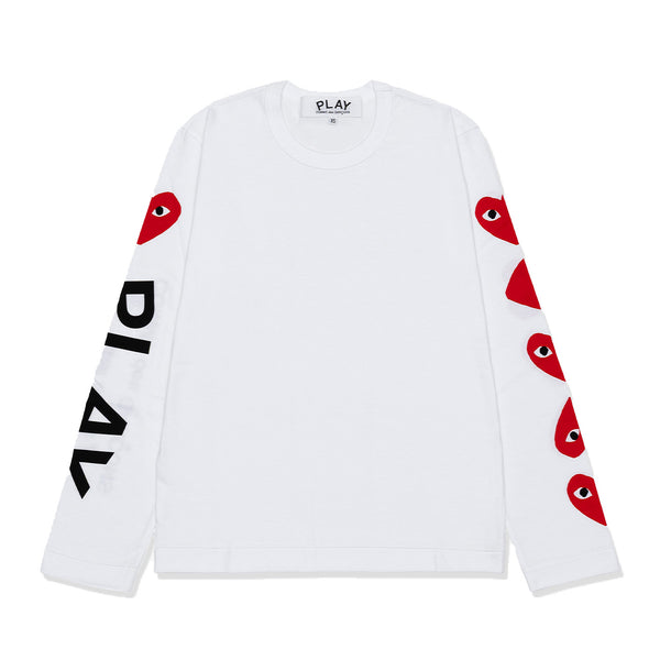 PLAY COMME des GARÇONS - Printed Long Sleeve T-Shirt Red X Black - (White)