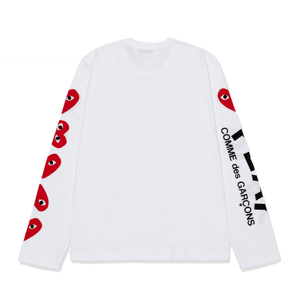 PLAY COMME des GARÇONS - Printed Long Sleeve T-Shirt Red X Black - (White)