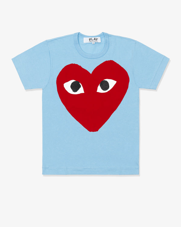 CDG PLAY - Cotton Jersey Print/ Red X Black - (Blue)