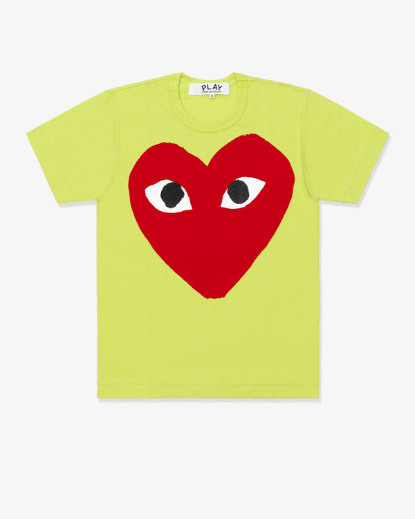 CDG PLAY - Cotton Jersey Print/ Red X Bla - (Green)