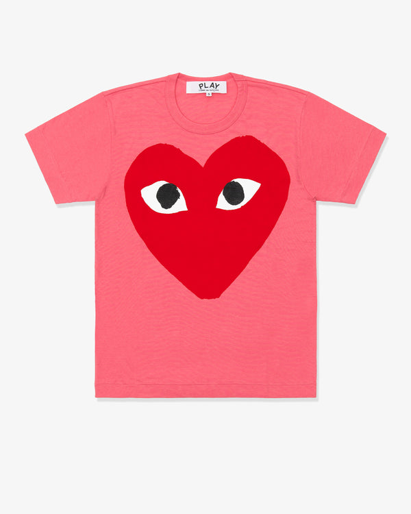 CDG PLAY - Cotton Jersey Print/ Red X Bla - (Pink)