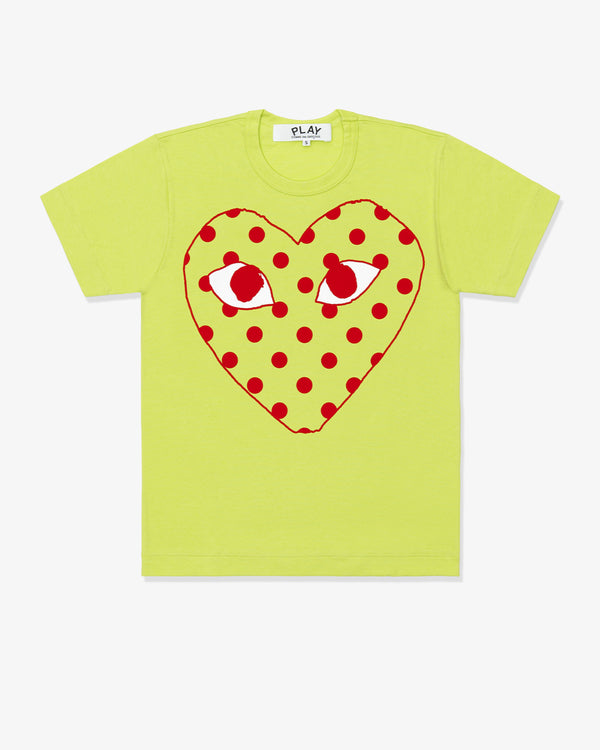 CDG PLAY - Cotton Jersey Print/ Red X White - (Green)