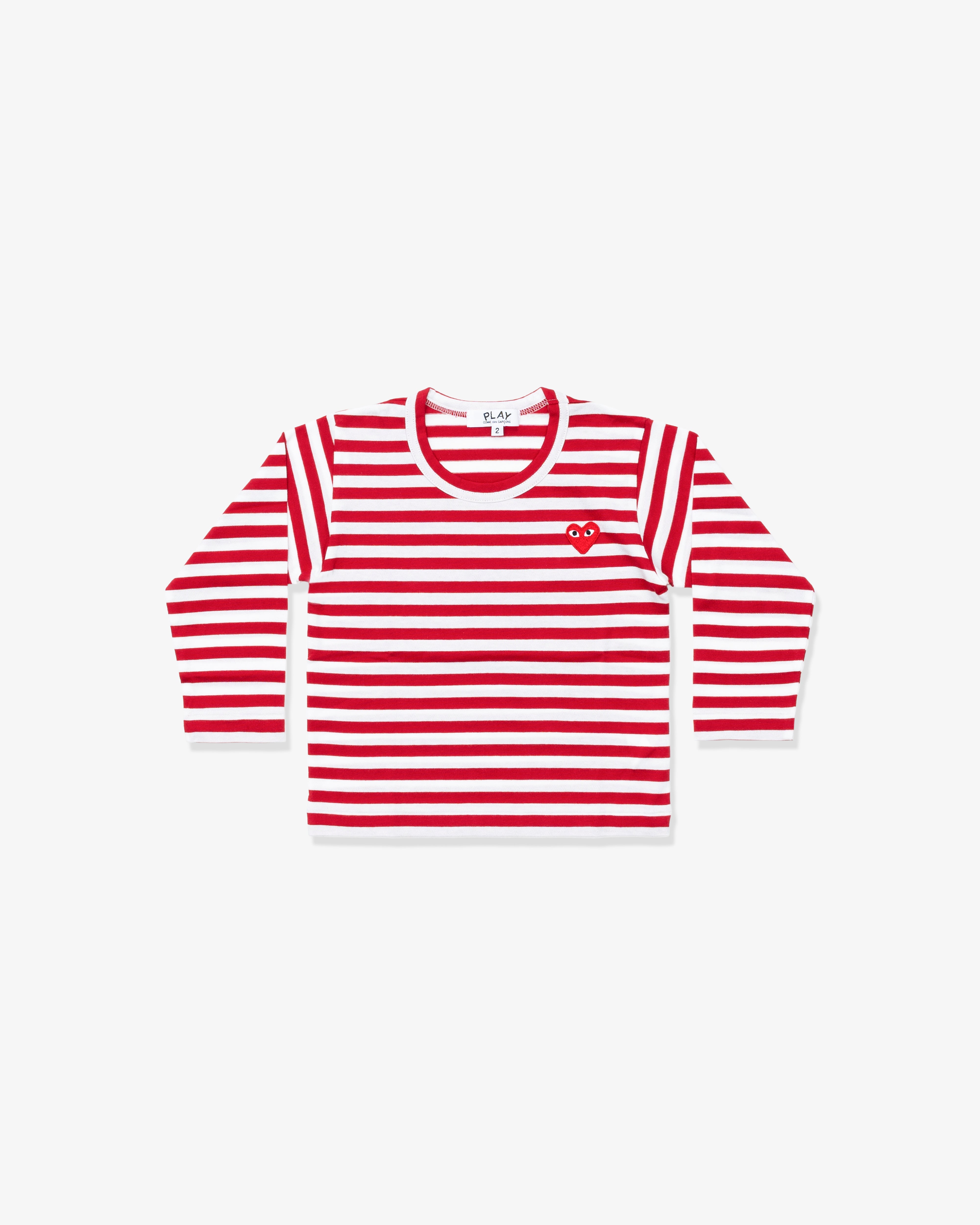 PLAY COMME des GARÇONS: Kids Border Printed Long Sleeve T-Shirt