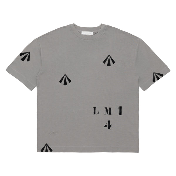 APPLIED ART FORMS - Oversized T-Shirt [Hand Stenci - (G Grey)