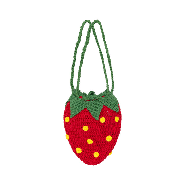 SKY HIGH FARM  - Strawberry Crochet Bag Knit - (Red )