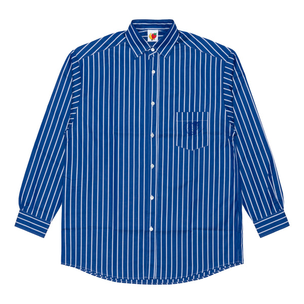 SKY HIGH FARM  - Striped Button Down Shirt - (Blue S)