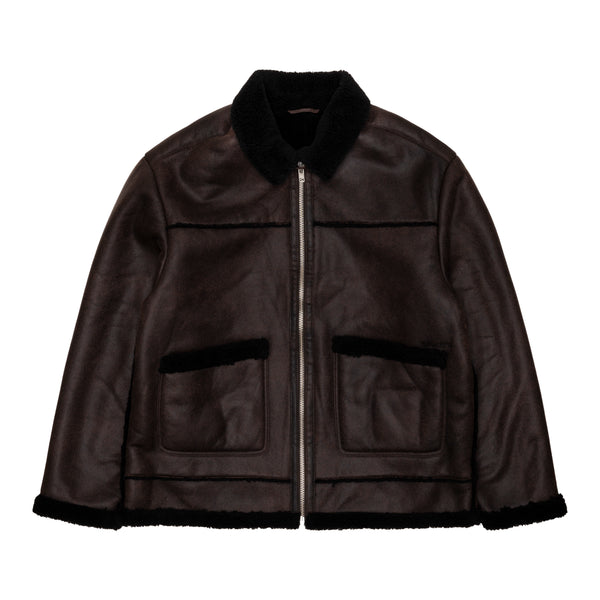 RASSVET -  Faux Shearling Coat  - (Brown )