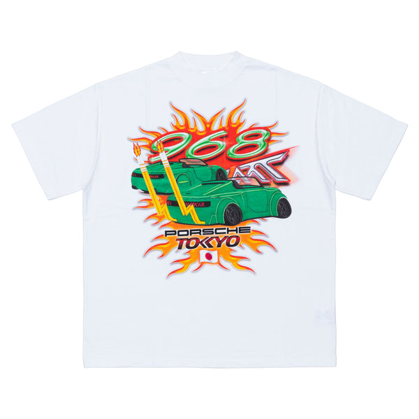 KAR X Porsche  - L’Art & Porsche Flame T-Shirt - (White)