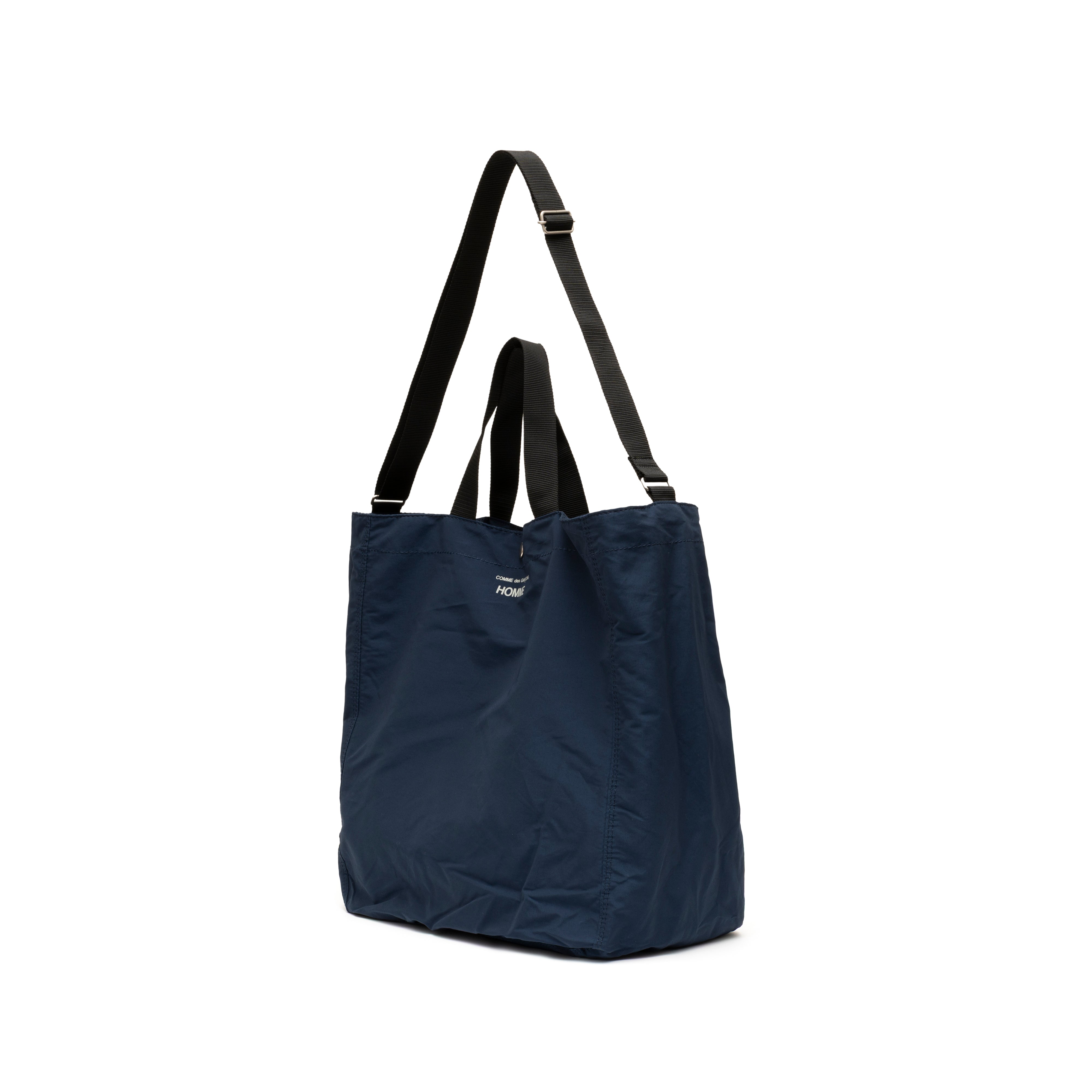 COMME des GARCONS HOMME: Cotton Nylon Gros Grain Bag (Navy) | DSMG