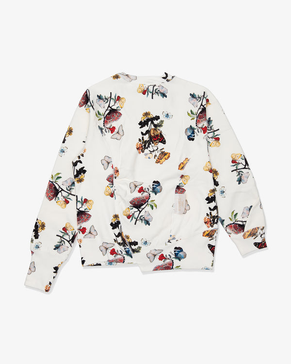 UNDERCOVER W - Cotton/Polyester All-Over Print Fleece Sweatshirt Pullover - (Ivory Base)