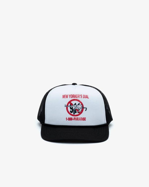 PARADISE - New Yorkers Dial Trucker Hat - (Black Red)