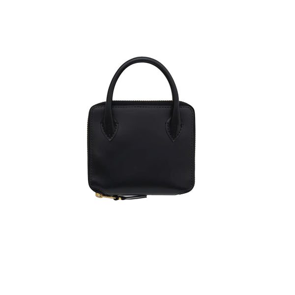 Cdg Wallet - Full Zip Around Wallet With Handle - (Black)