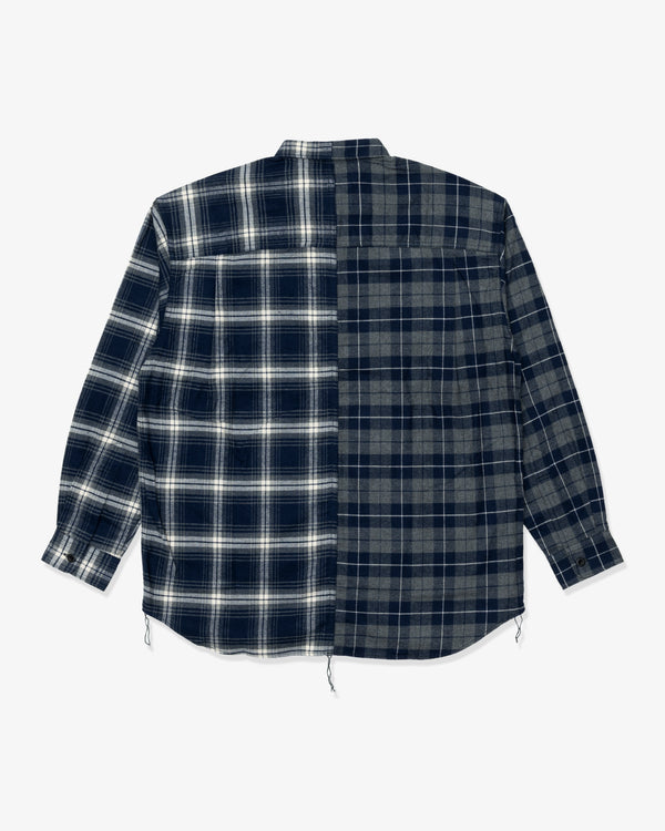 COMME des GARCONS HOMME - Cotton Flannel Check - (Navy/
Grey)