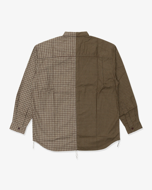 COMME des GARCONS HOMME - Cotton Flannel Check - (Khaki/
Brown)