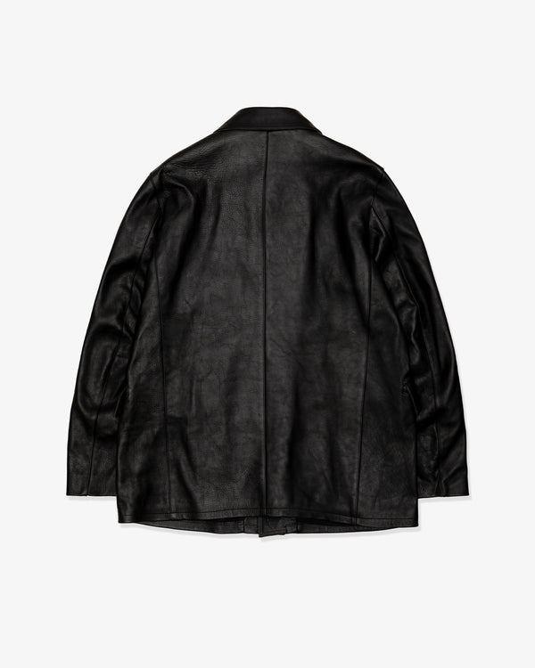 RAF SIMONS - Leather Short Car Coat - (Black)