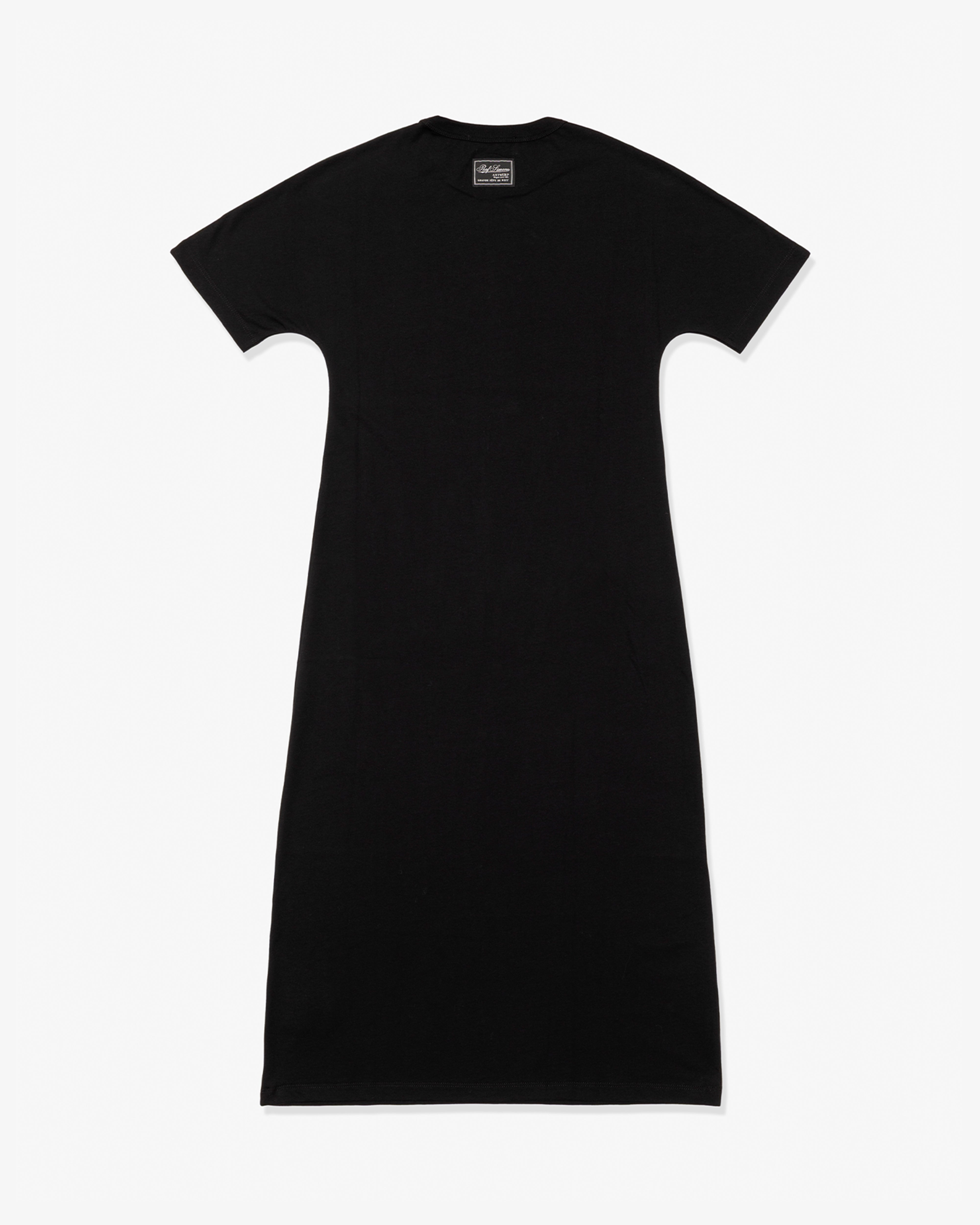 RAF SIMONS: Short Sleeved T-Shirt Dress (Black) | DSMG E-SHOP