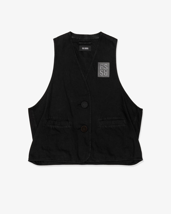 RAF SIMONS - Denim Oversized Gilet - (Black)