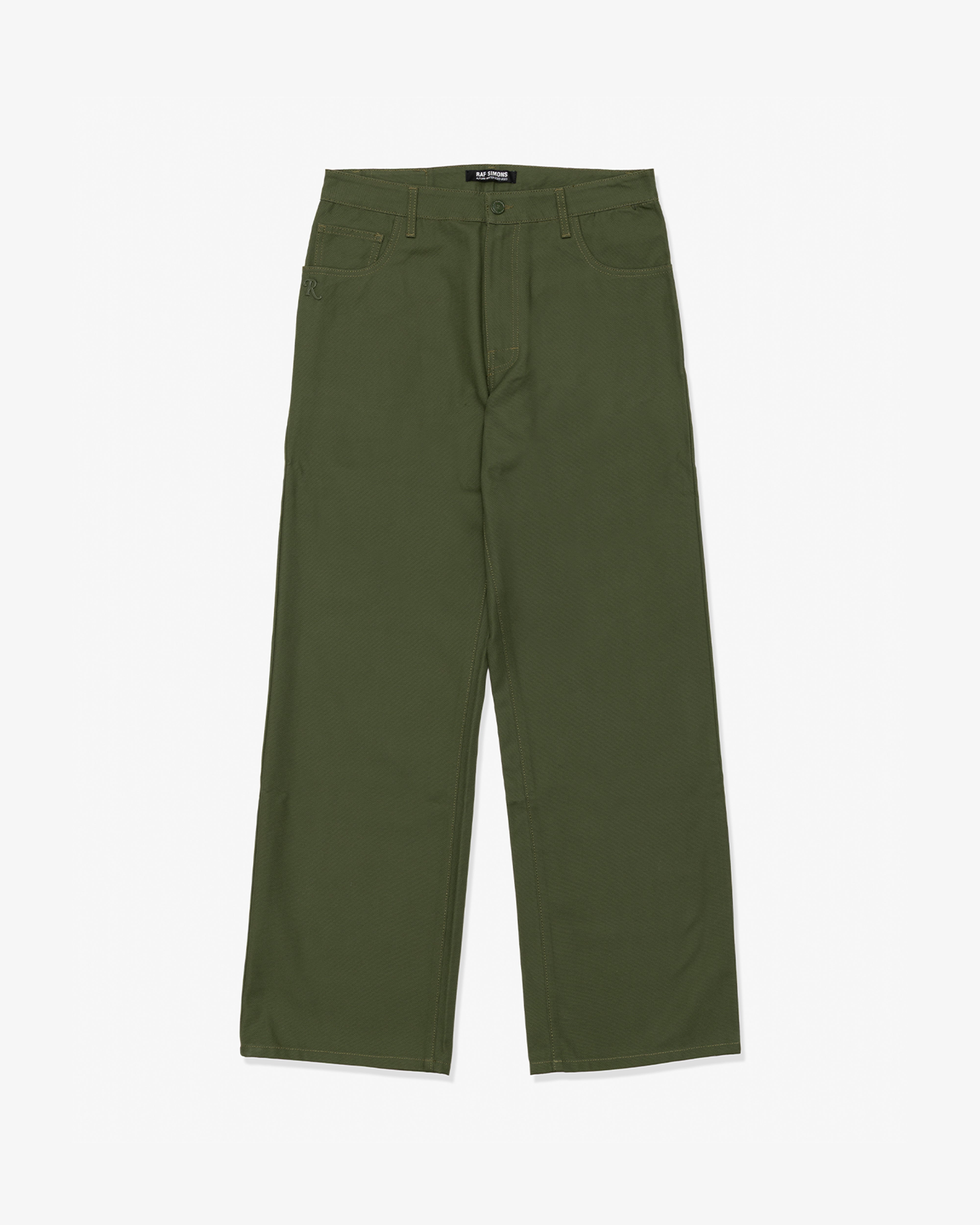 パンツ RAF SIMONS Wide Fit Pants 192-347 RAF SIMONS: Wide Fit Denim Workwear Pants (Khaki) | DSMG E-SHOP