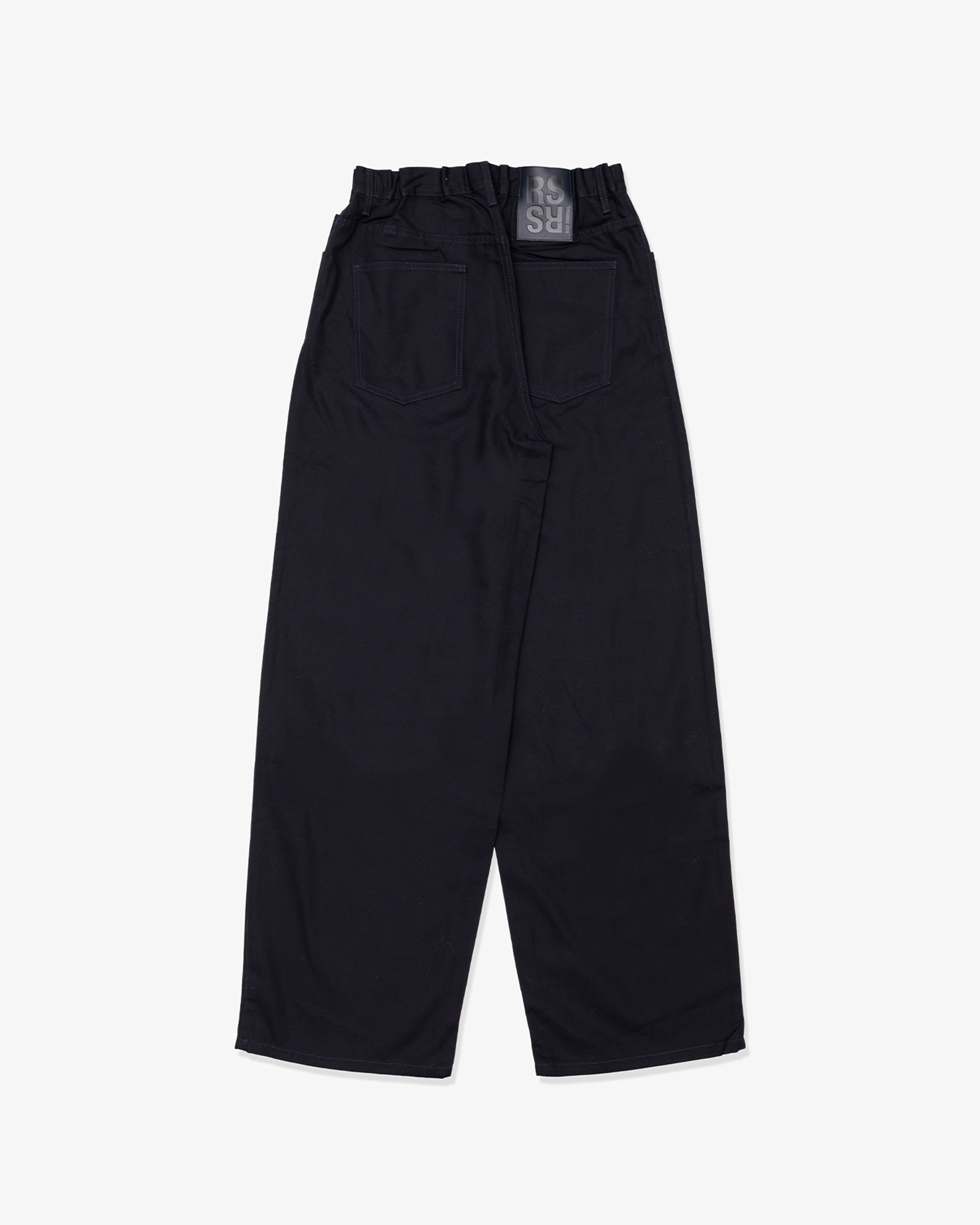RAF SIMONS: Skate Trousers With Elastic (Dark Navy) | DSMG E-SHOP