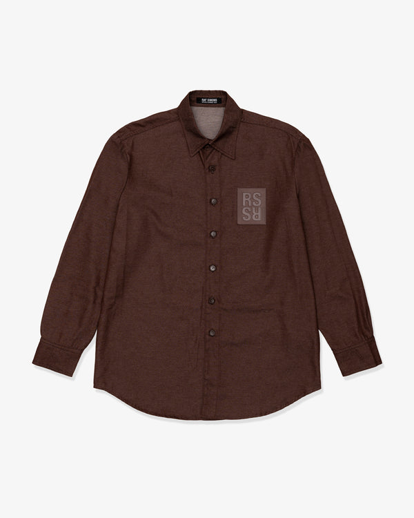 RAF SIMONS - Straight Fit Denim Shirt - (Dark Brown)