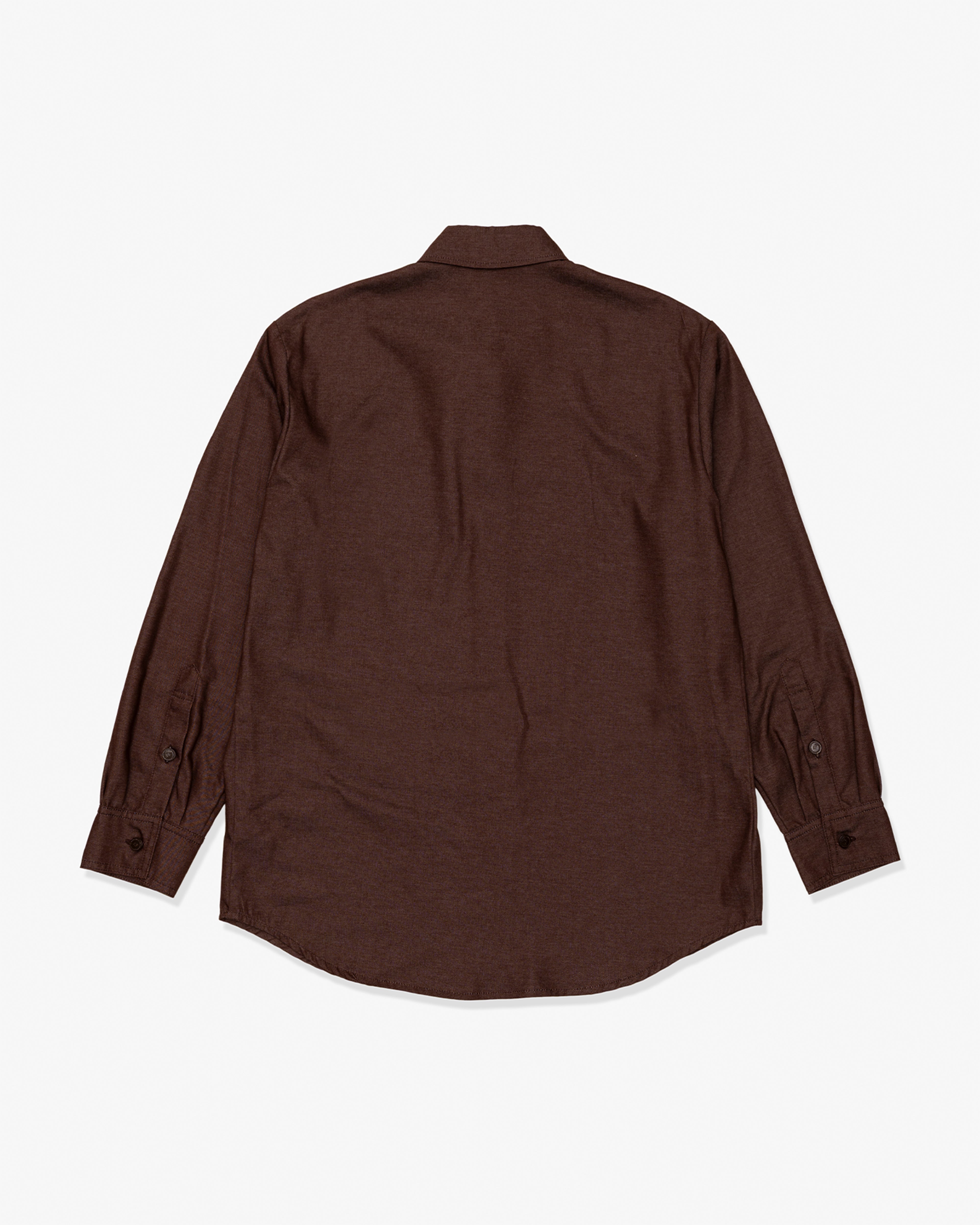 トップス Raf simons straight fit denim shirt RAF SIMONS: Straight Fit Denim Shirt (Dark Brown) | DSMG E-SHOP