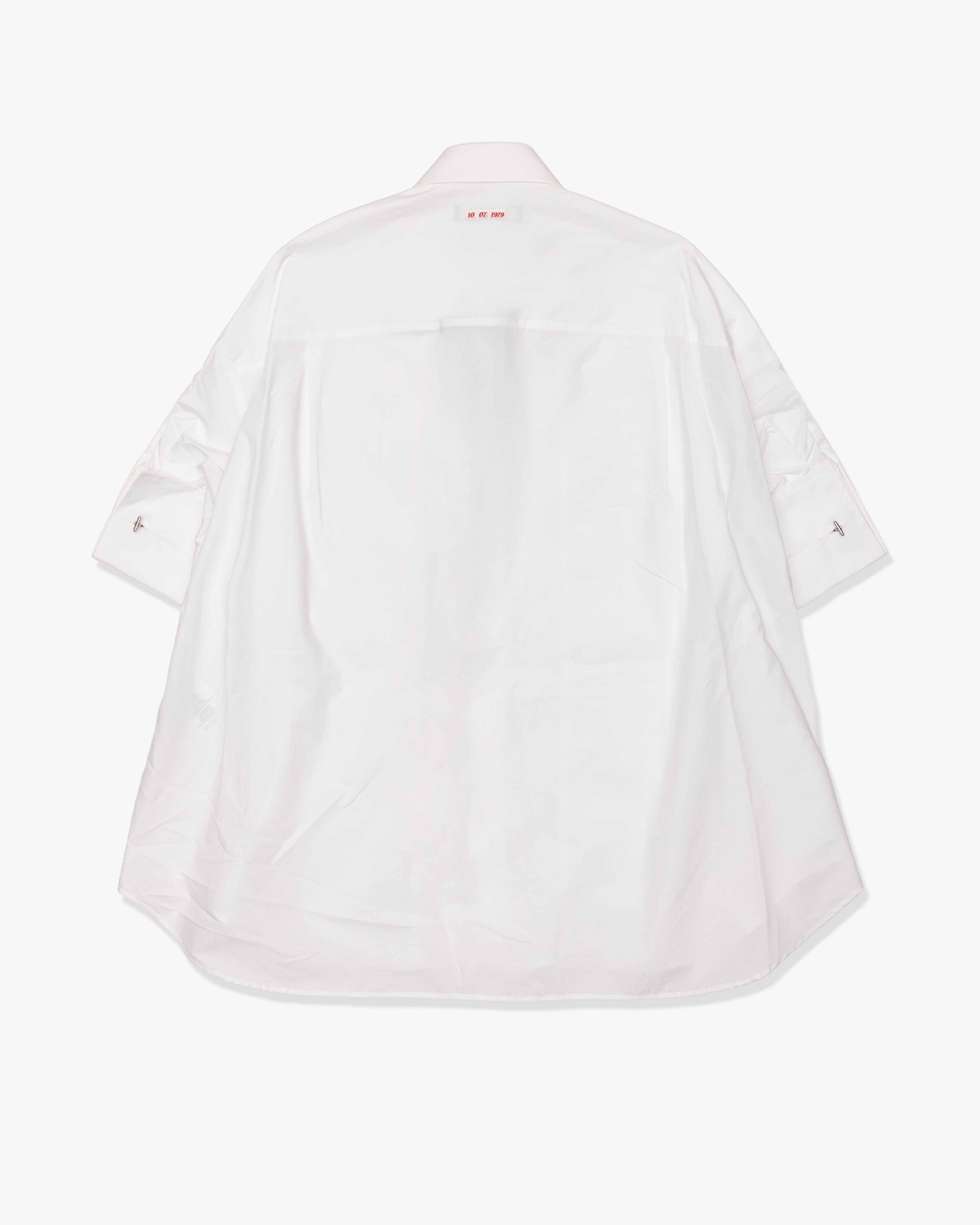 RAF SIMONS: Ruffle Business Shirt (White) | DSMG E-SHOP