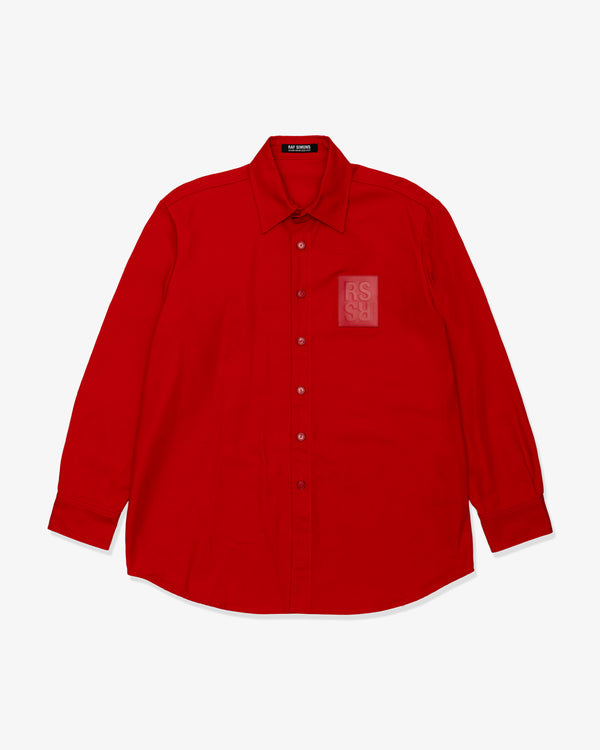 RAF SIMONS - Straight Fit Denim Shirt - (Red)