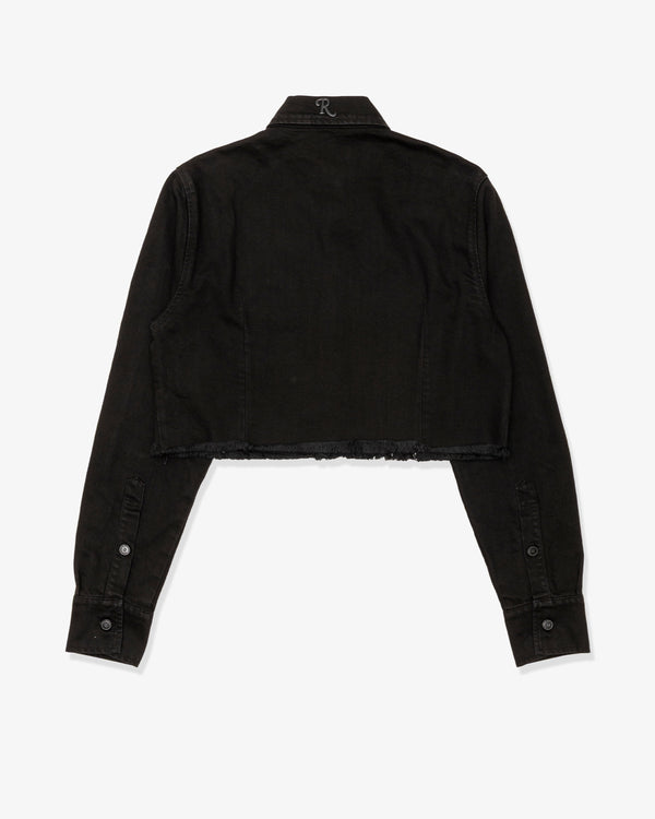 RAF SIMONS - Cropped Denim Shirt With R Pin - (Black)