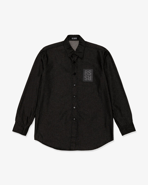 RAF SIMONS - Straight Fit Denim Shirt With - (Black)