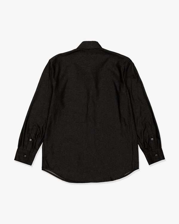 RAF SIMONS - Straight Fit Denim Shirt With - (Black)